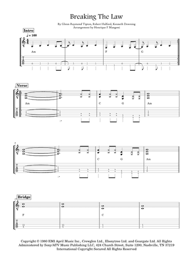 Breaking The Law (arr. Henrique F Mangoni)