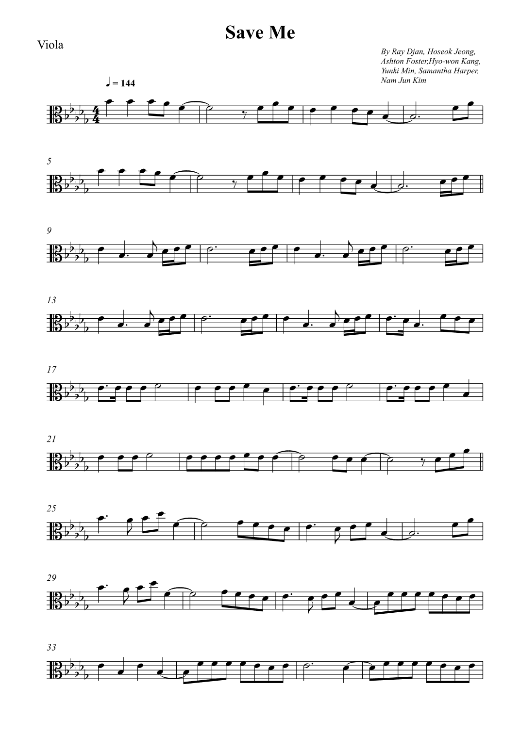 Save Me (arr. Wesley S. SIlva)