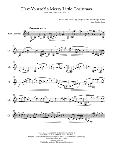 Have Yourself A Merry Little Christmas  from MEET ME IN ST. LOUIS (arr. Emily Gray)