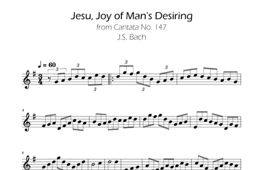 Jesus, joy of man's desiring Easy Violin (arr. Ygor Nunes)