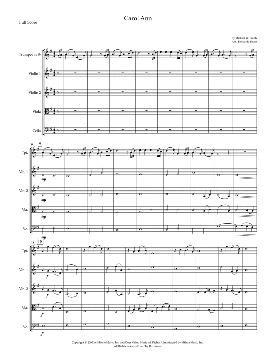 Carol Ann (arr. Fernando Britto)