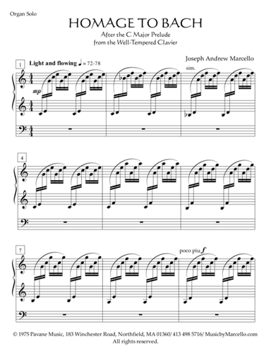 Homage to Bach - Solo Organ