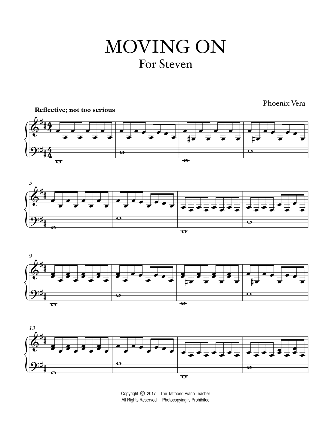 Moving On - Intermediate Piano Solo