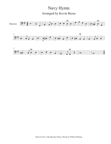 Navy Hymn - Bassoon (arr. Kevin Busse)
