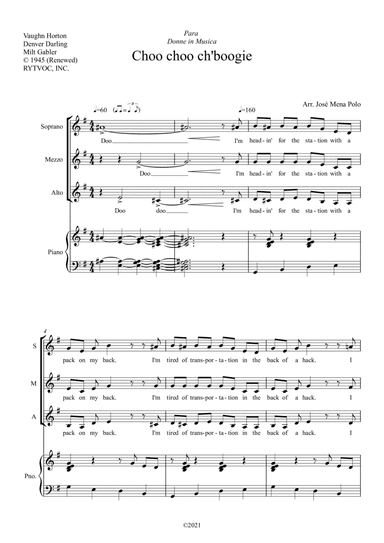 Choo Choo Ch' Boogie (arr. Jose Mena Polo)
