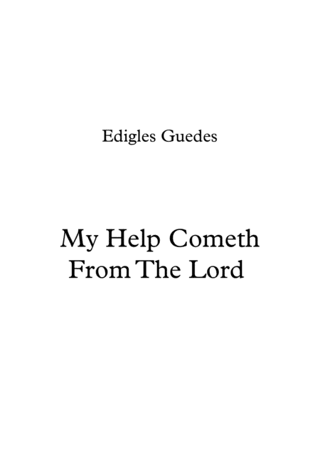My Help Cometh From The Lord