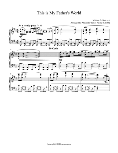 This is My Father's World (arr. James Alexander Pavlic)