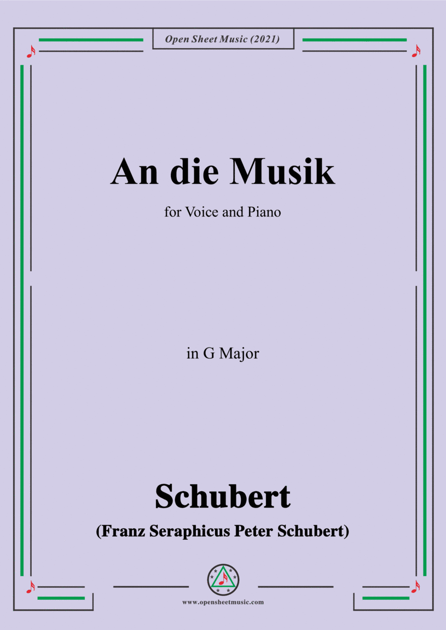 Schubert-An die Musik in G Major (arr. Open Cloud)