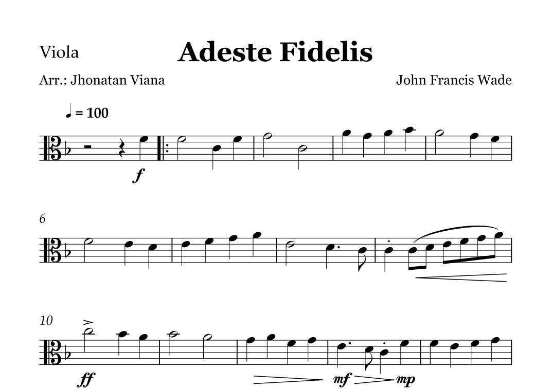 Adeste Fidelis (arr. Jhonatan Lucio Viana)
