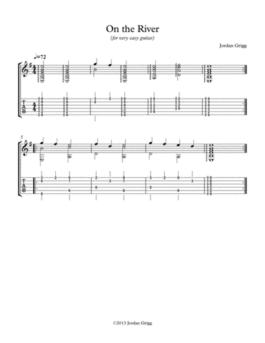 On the River (for very easy guitar)