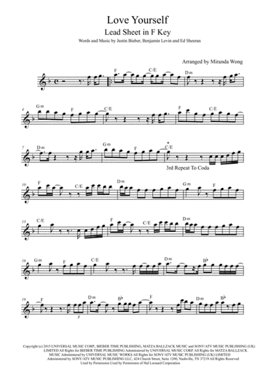 Love Yourself (arr. Miranda Wong)