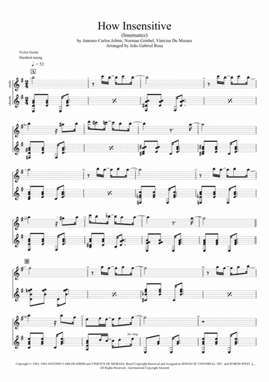 How Insensitive (insensatez) (arr. João Gabriel Rosa)