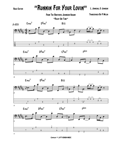 Runnin' For Your Lovin' (arr. Accubass)