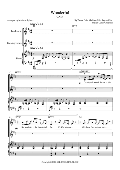 Wonderful (arr. Matthew Spinner)