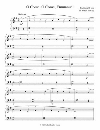 O Come, O Come, Emmanuel (easy piano) (arr. Robert Beasley)