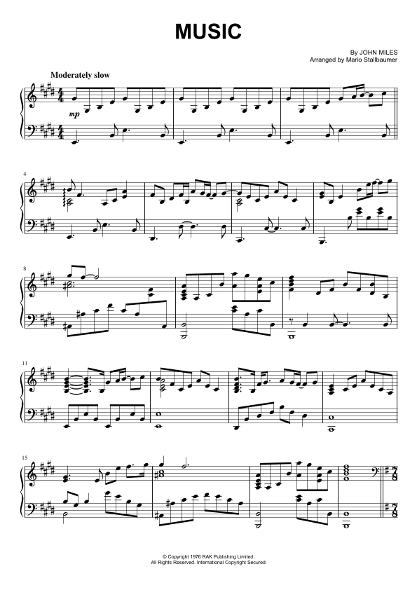 Music (arr. Mario Stallbaumer)