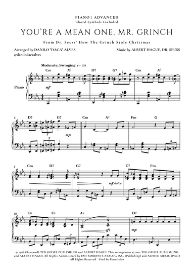 You're A Mean One, Mr. Grinch (arr. Danilo "Daca" Alves)