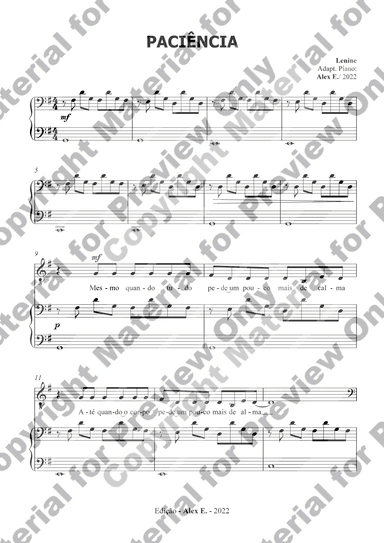 Paciencia (arr. Alex E)