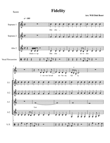 Fidelity (arr. William Brimer/AKA Will Dah Beast)
