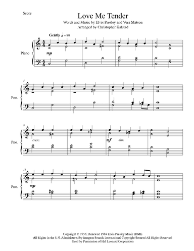 Love Me Tender (arr. Christopher Kalstad)