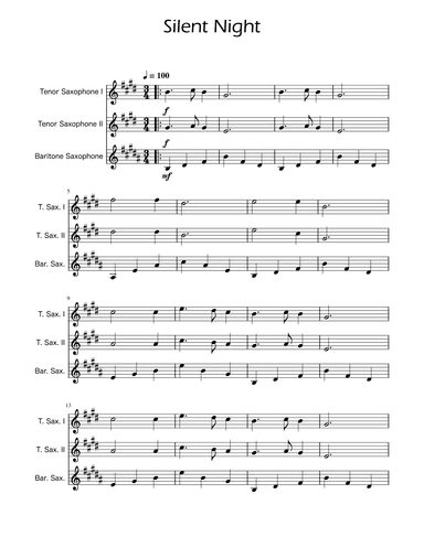 Silent Night - Sax Trio (arr. Ygor Nunes)