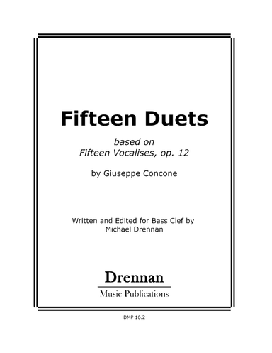 Fifteen Duets from Vocalise op. 12 for Bass Clef (arr. Michael Drennan)
