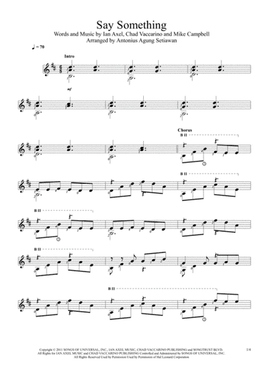 Say Something (arr. Antonius Agung Setiawan)
