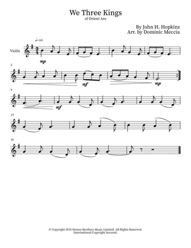 We Three Kings Of Orient Are (arr. Dominic Meccia)