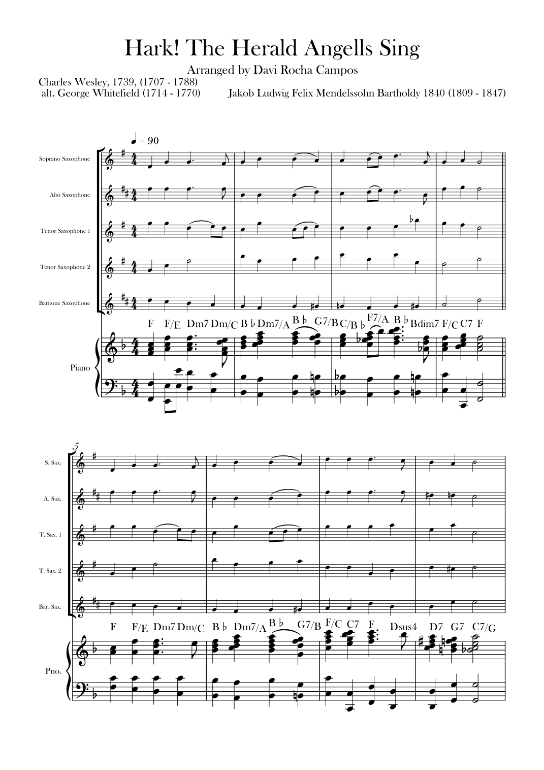 Hark! The Herald Angells Sing (arr. Davi Rocha Campos)