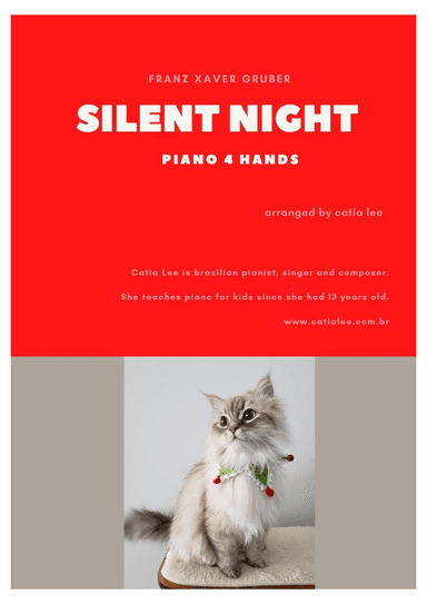Silent Night - Traditional for 4 Hands Piano (arr. Catia Lee)