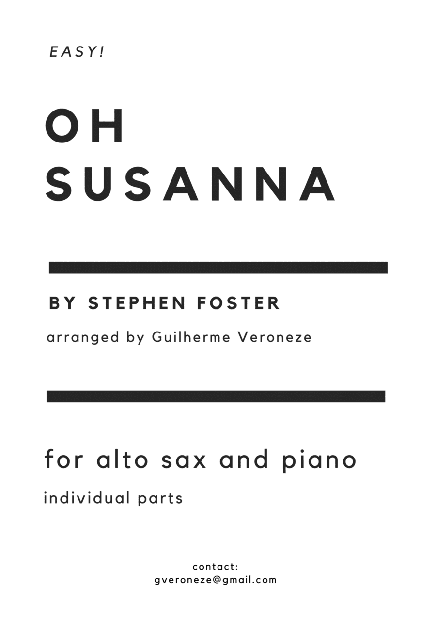 Oh Susanna (Alto sax + piano) (arr. Guilherme Veroneze)