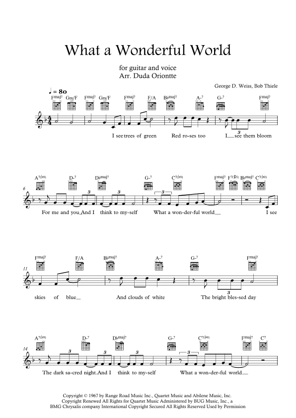 What A Wonderful World (arr. Duda Oriontte)