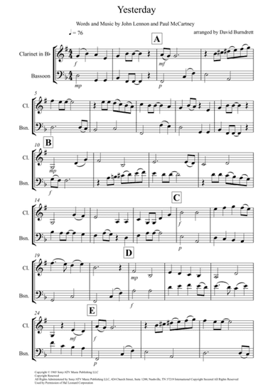 Yesterday (arr. David Burndrett)