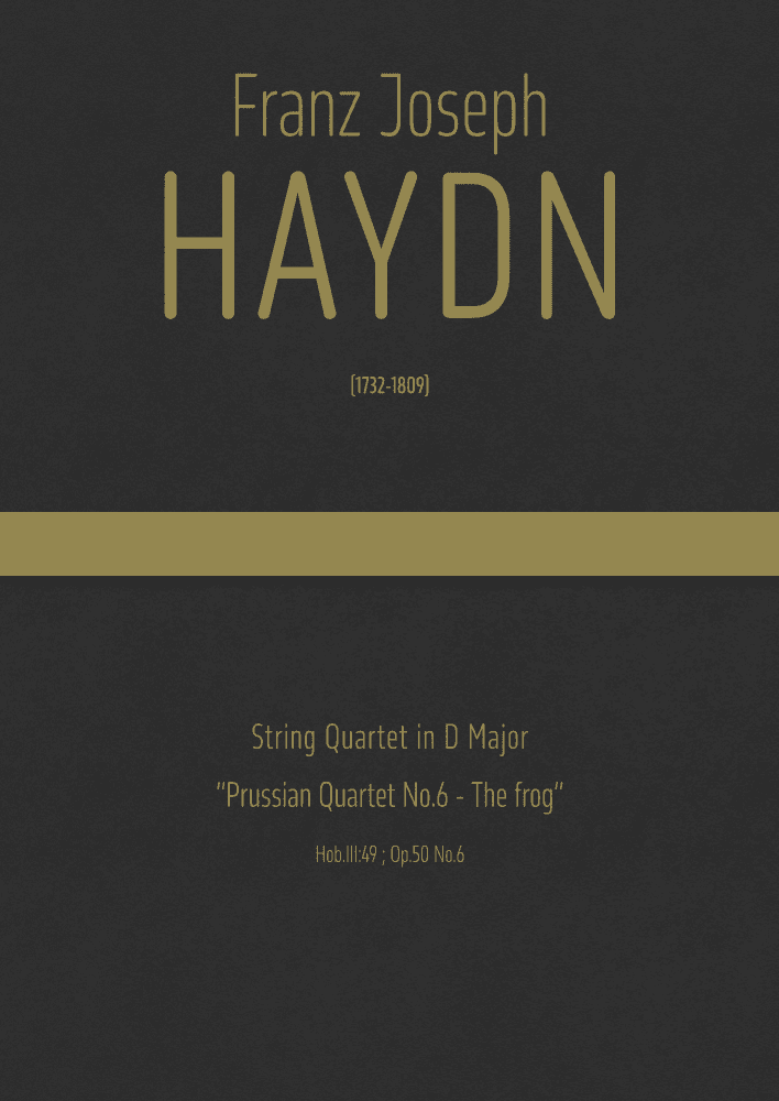 Haydn - String Quartet in D major, Hob.III:49 ; Op.50 No.6 · "Prussian Quartet No.6 - The Frog" (arr. J.G. Cucó Barber)