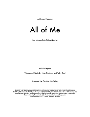 All Of Me (arr. Caroline McCaskey)
