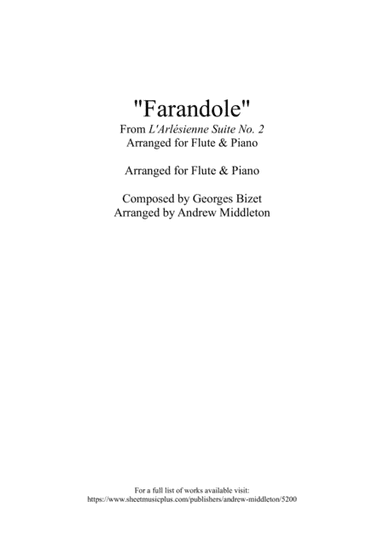 Farandole arranged for Flute and Piano (arr. Andrew Middleton)