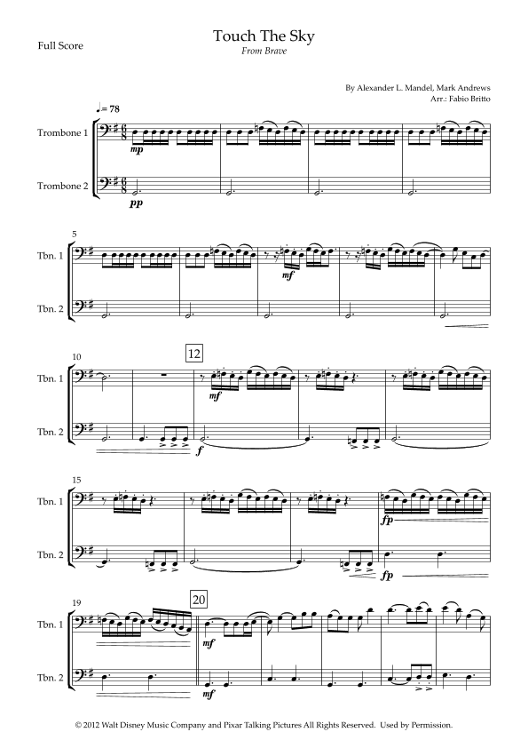 Touch The Sky (arr. Fabio Britto)