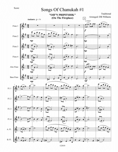 Songs Of Chanukah #1 (Flute Choir) (arr. DB Williams)