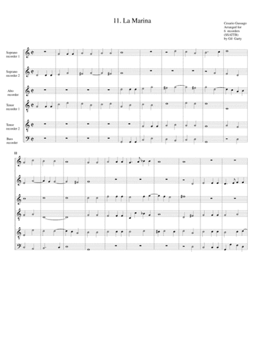 Sonata no.11 a6 (28 Sonate a quattro, sei et otto, con alcuni concerti (1608)) "La Marina" (arrangem (arr. Gil Garty)