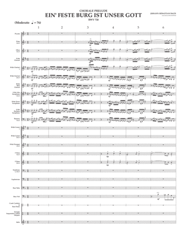 Bach, J.S.:  Chorale Prelude:  Ein' Feste Burg Ist Unser Gott, BWV 720 (transcribed for band by Stev (arr. Steve Reisteter)