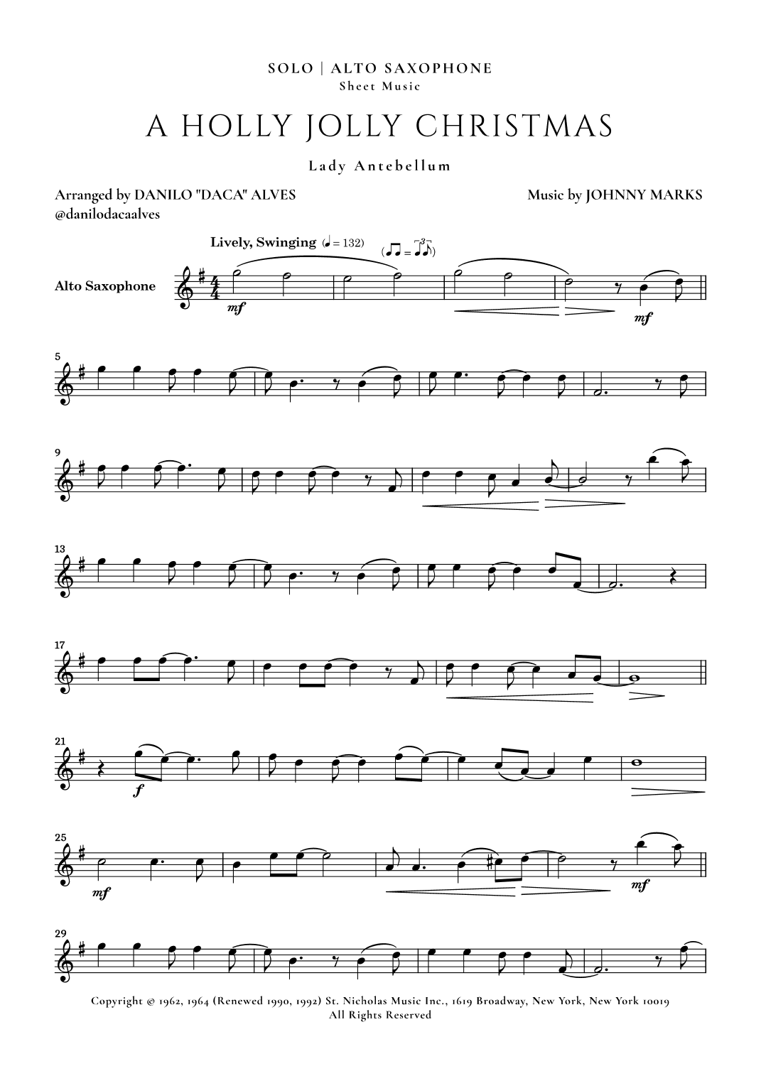 A Holly Jolly Christmas (arr. Danilo “Daca” Alves)