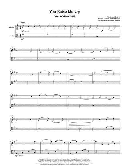 You Raise Me Up (arr. Abraham Maduro)