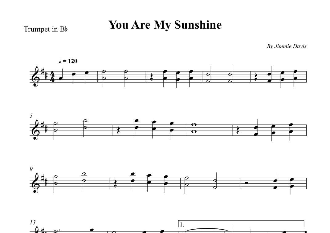 You Are My Sunshine (arr. Wesley S. SIlva)