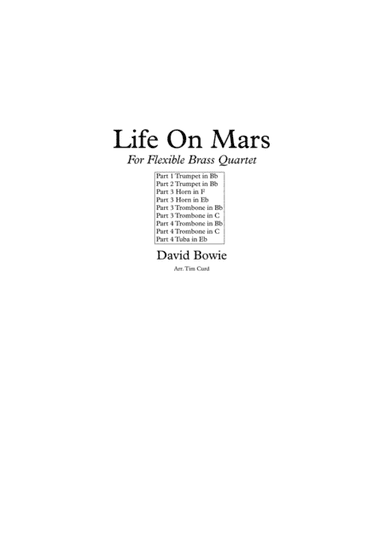 Life On Mars (arr. Tim Curd)