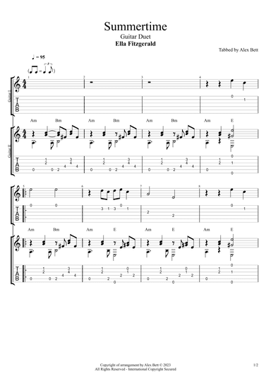 Summertime (arr. Alex Bett)