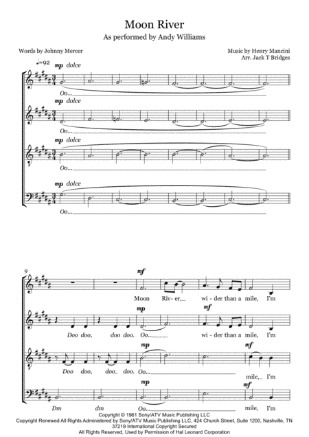 Moon River (arr. Jack T Bridges)