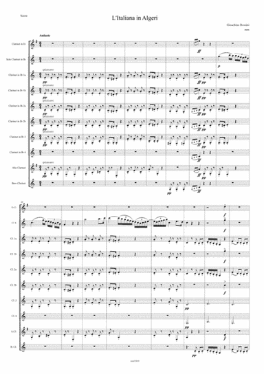Rossini L’Italiana in Algeri (The Italian Girl in Algiers) – Sinfonia (Ouverture) for Clarinet C (arr. Massimo Mazza)