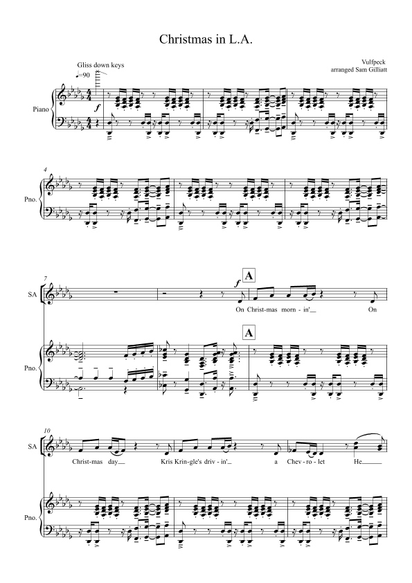 Christmas In L.a. (arr. Sam Gilliatt)