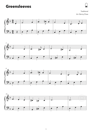 Greensleeves (arr. Benny Chaw)