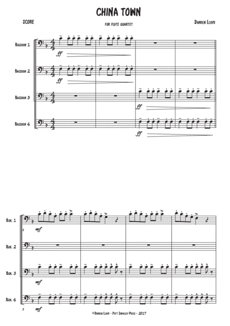 China town - Bassoon quartet